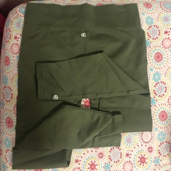 Workouts by katya high waisted olive green legging - Picture 2 of 5